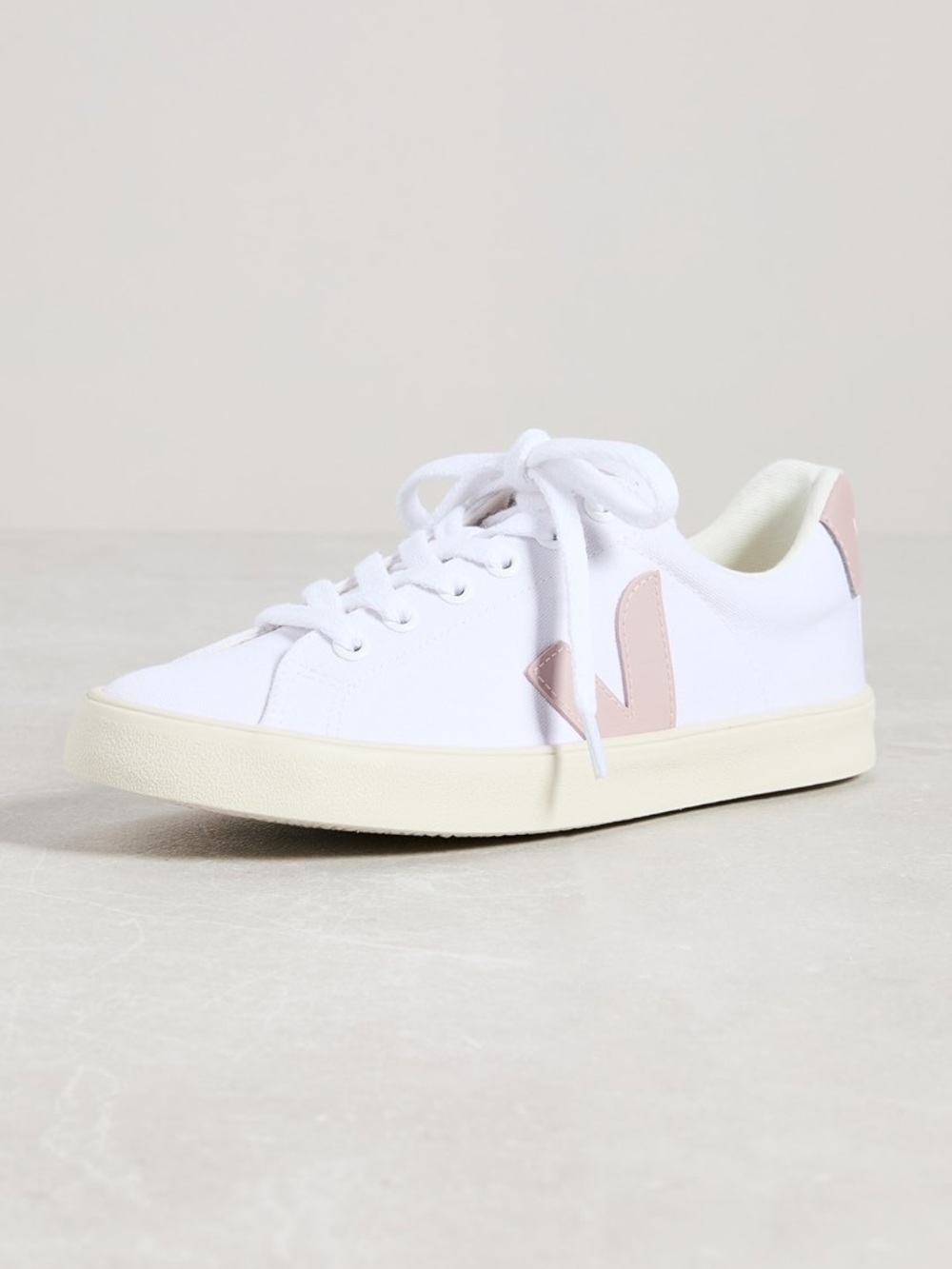 Veja Esplar SE White Canvas Sneakers Pink Logo 8 - Picture 2 of 12